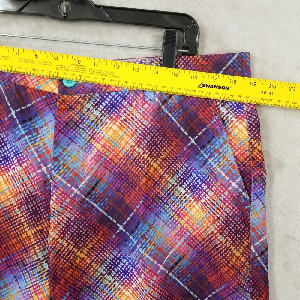 Hreski Shorts Men‎ 38 Colorful Plaid Golf Performance Chino Stretch 10